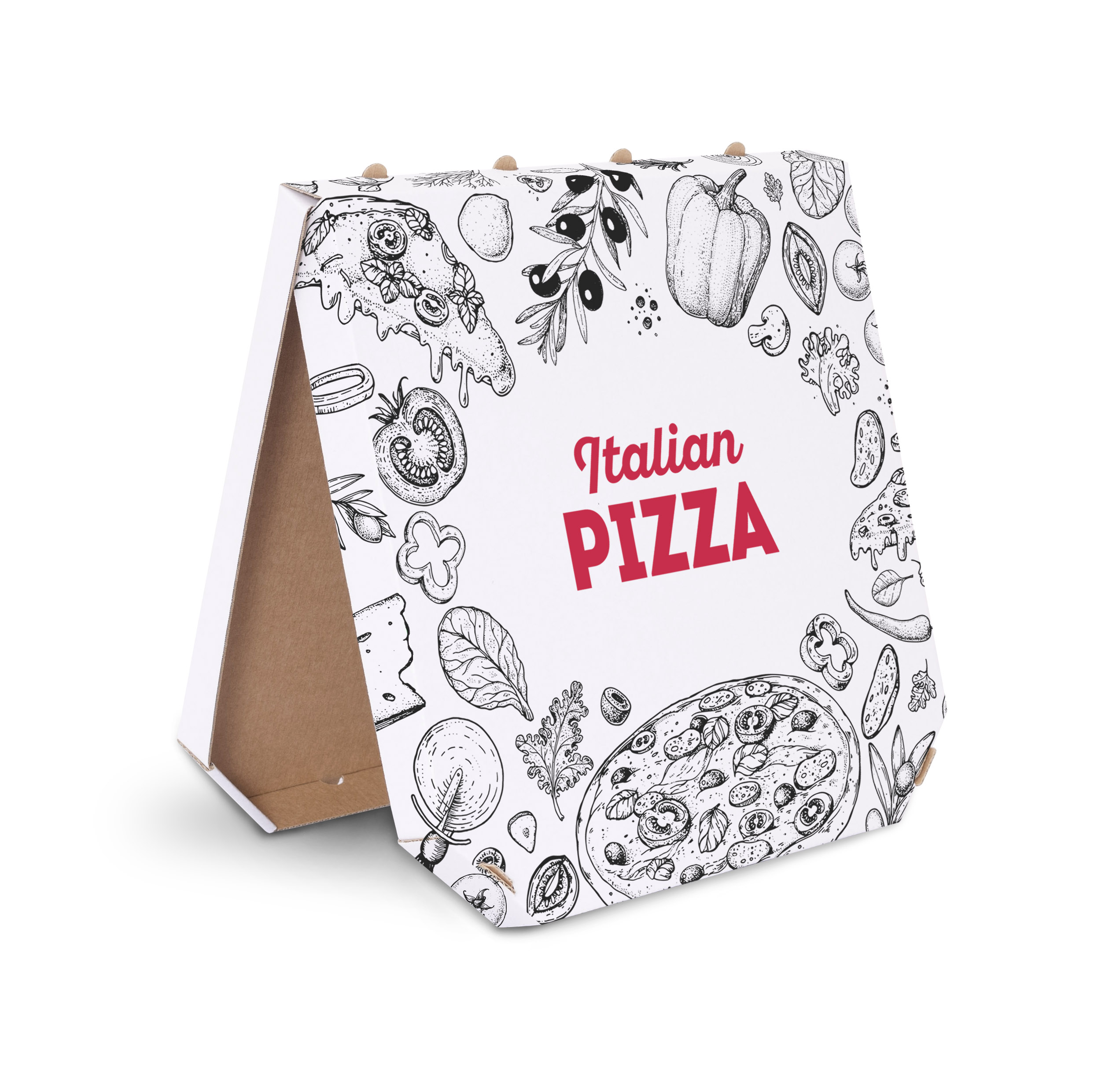 KRABICE NA PIZZU 40 x 40 x 3 cm s potiskem Italian Pizza