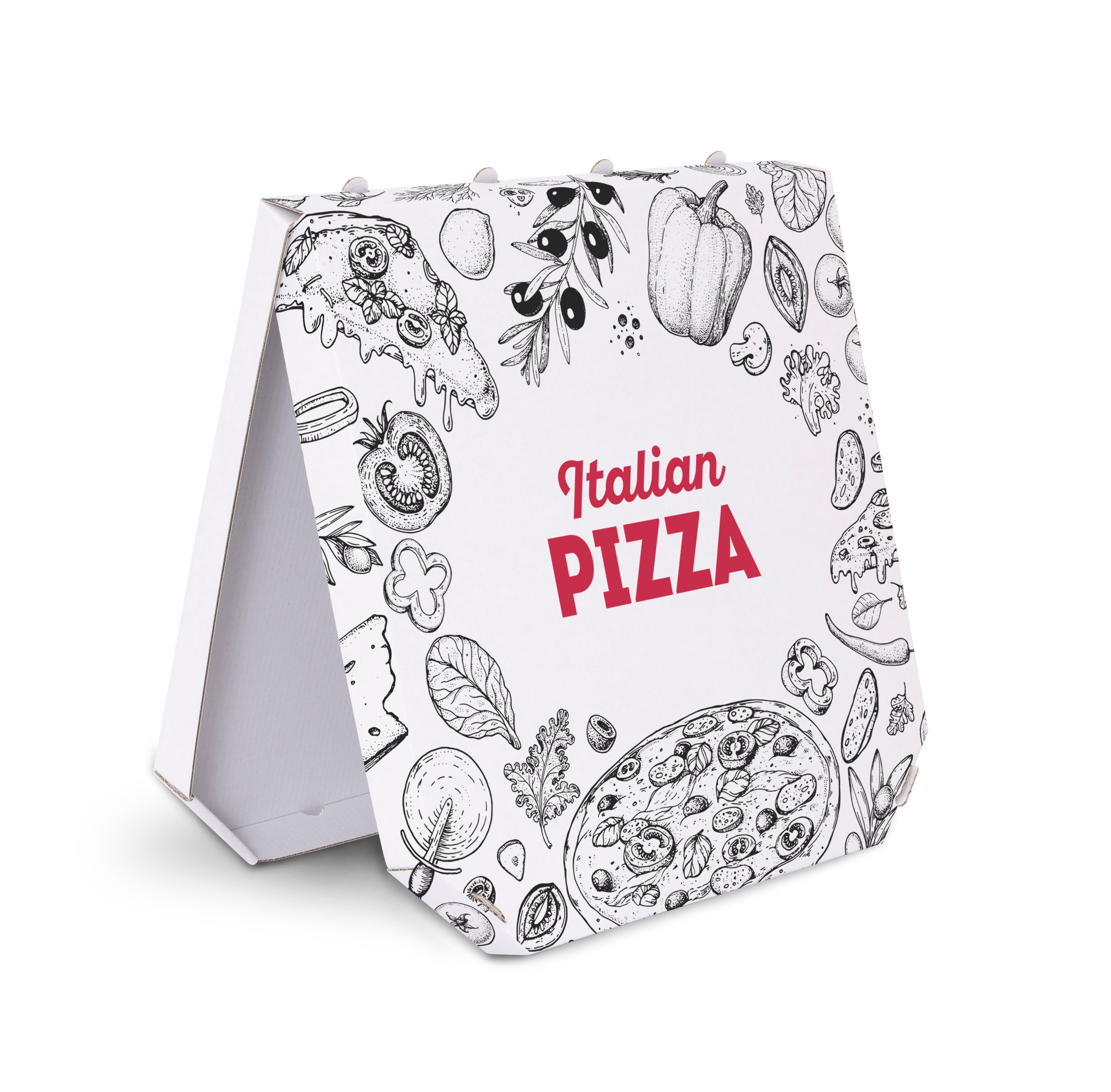 KRABICE NA PIZZU 33 x 33 x 3 cm s potiskem Italian Pizza