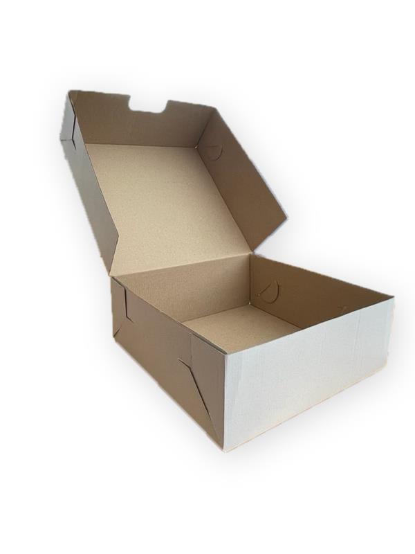DORTOVÁ KRABICE 31 x 31 x 11,5 cm - Bílo - hnědá