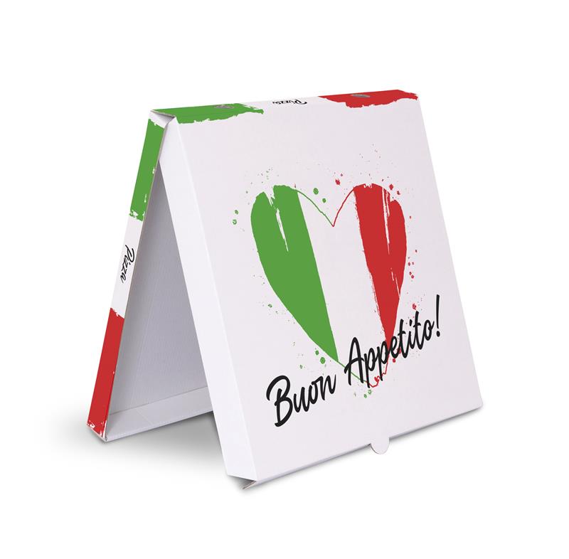KRABICE NA PIZZU 32 x 32 x 3 cm s potiskem Buon Appetito!