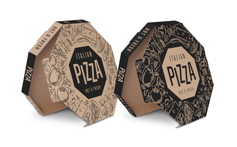KRABICE NA PIZZU 32,5 x 32,5 x 3 cm s potiskem Italian Pizza